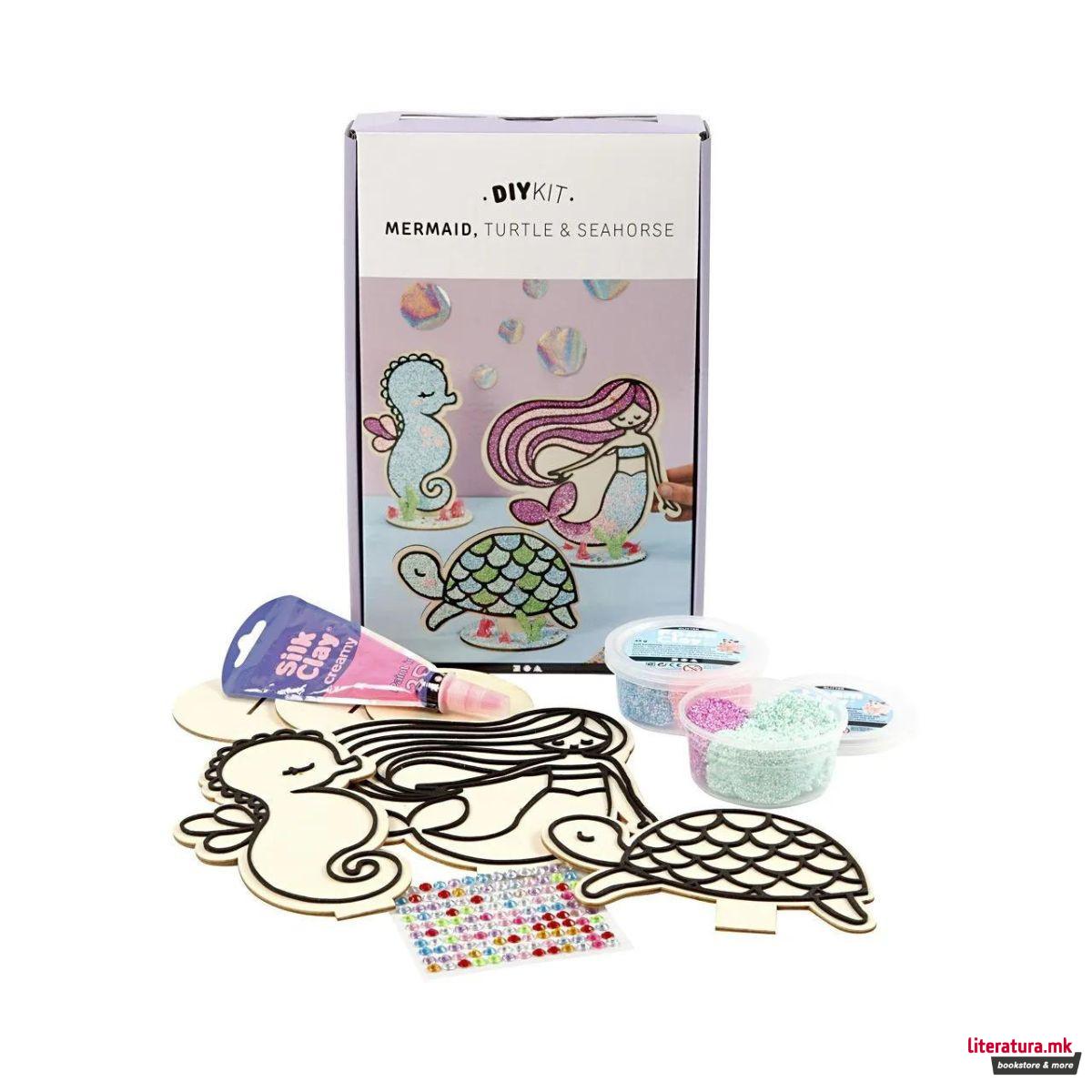 Сет за изработка со ЕВА пена, Mermaid, Turtle & Seahorse 