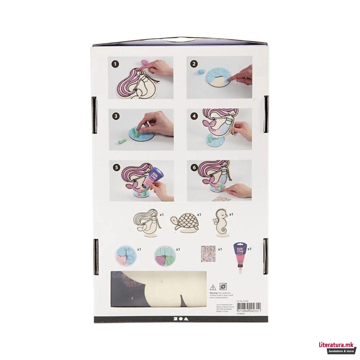 Сет за изработка со ЕВА пена, Mermaid, Turtle & Seahorse 