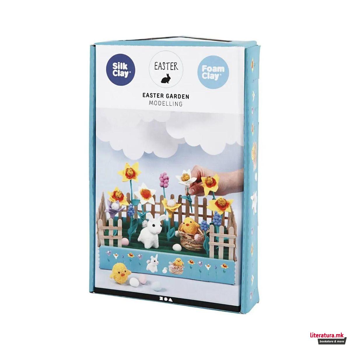 Сет за изработка со глина, Easter Garden