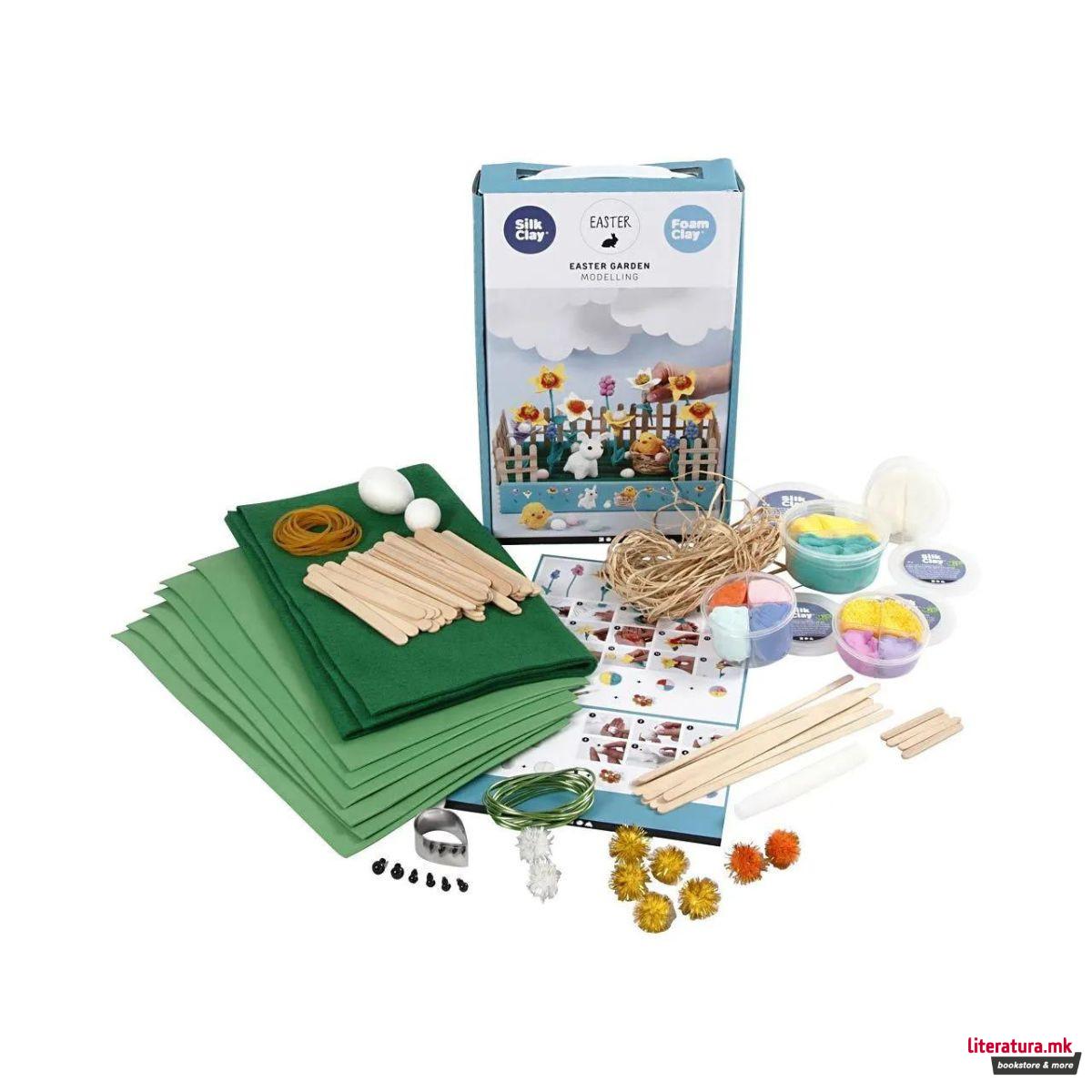 Сет за изработка со глина, Easter Garden
