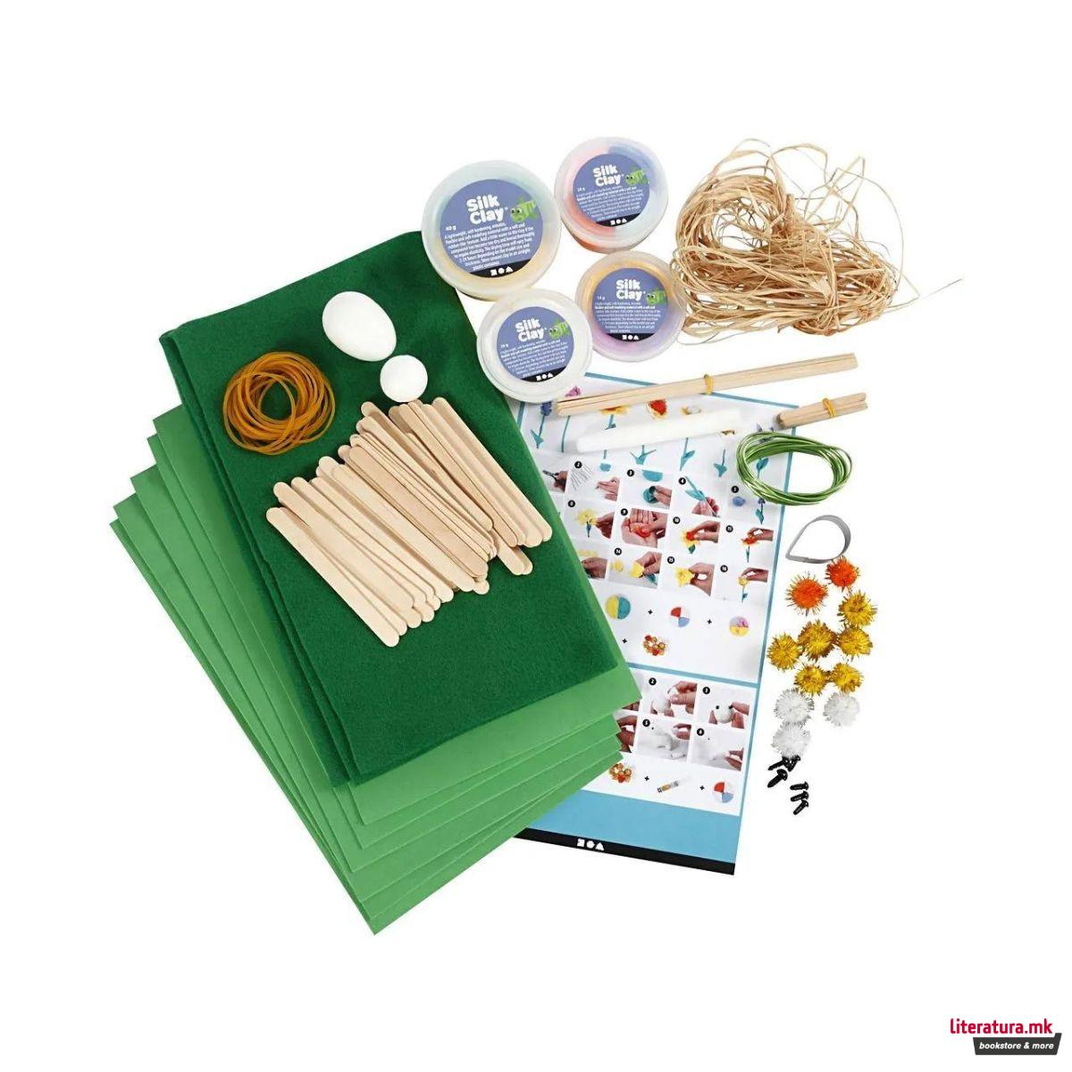 Сет за изработка со глина, Easter Garden