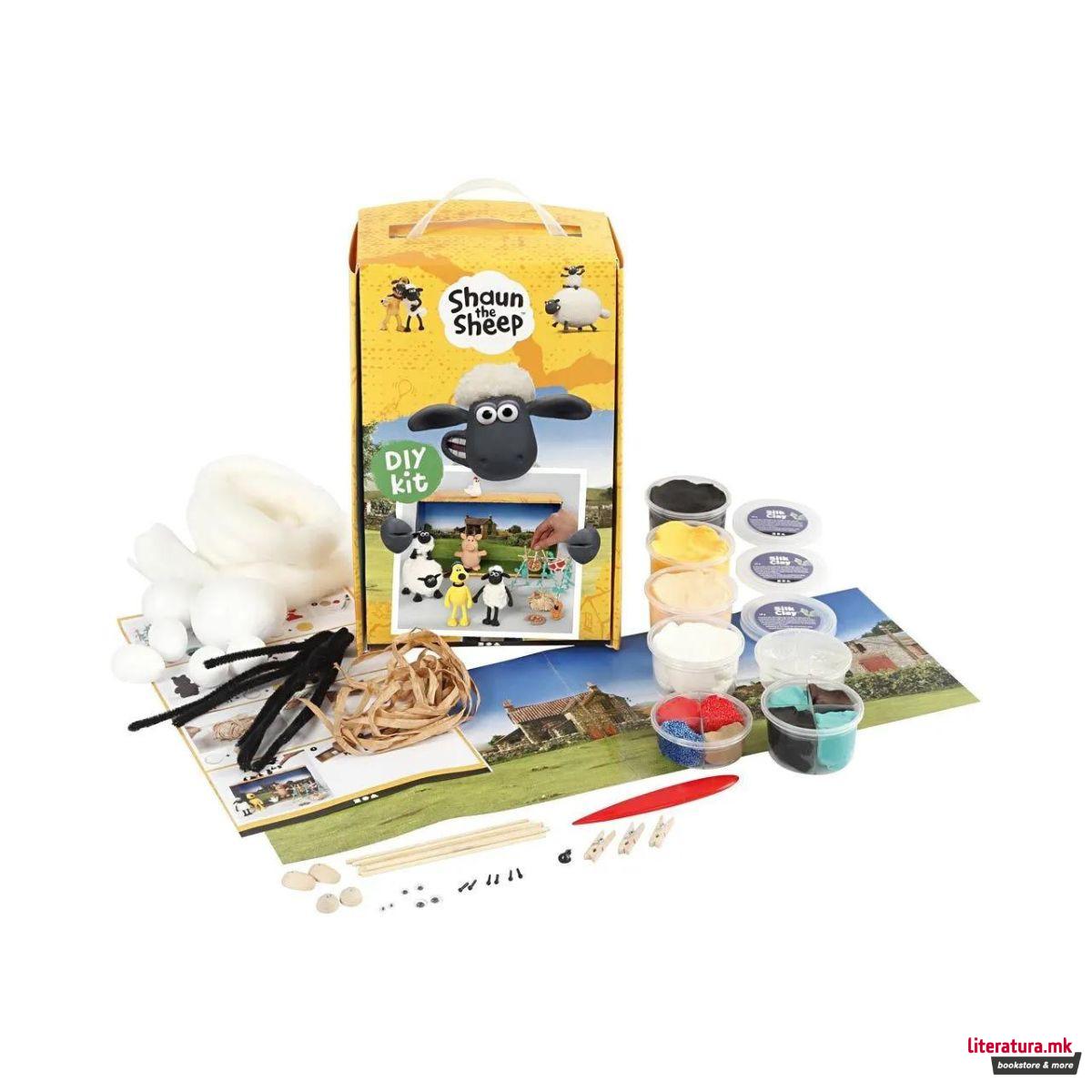 Сет за изработка со глина, Shaun the Sheep - Mossy Bottom Farm