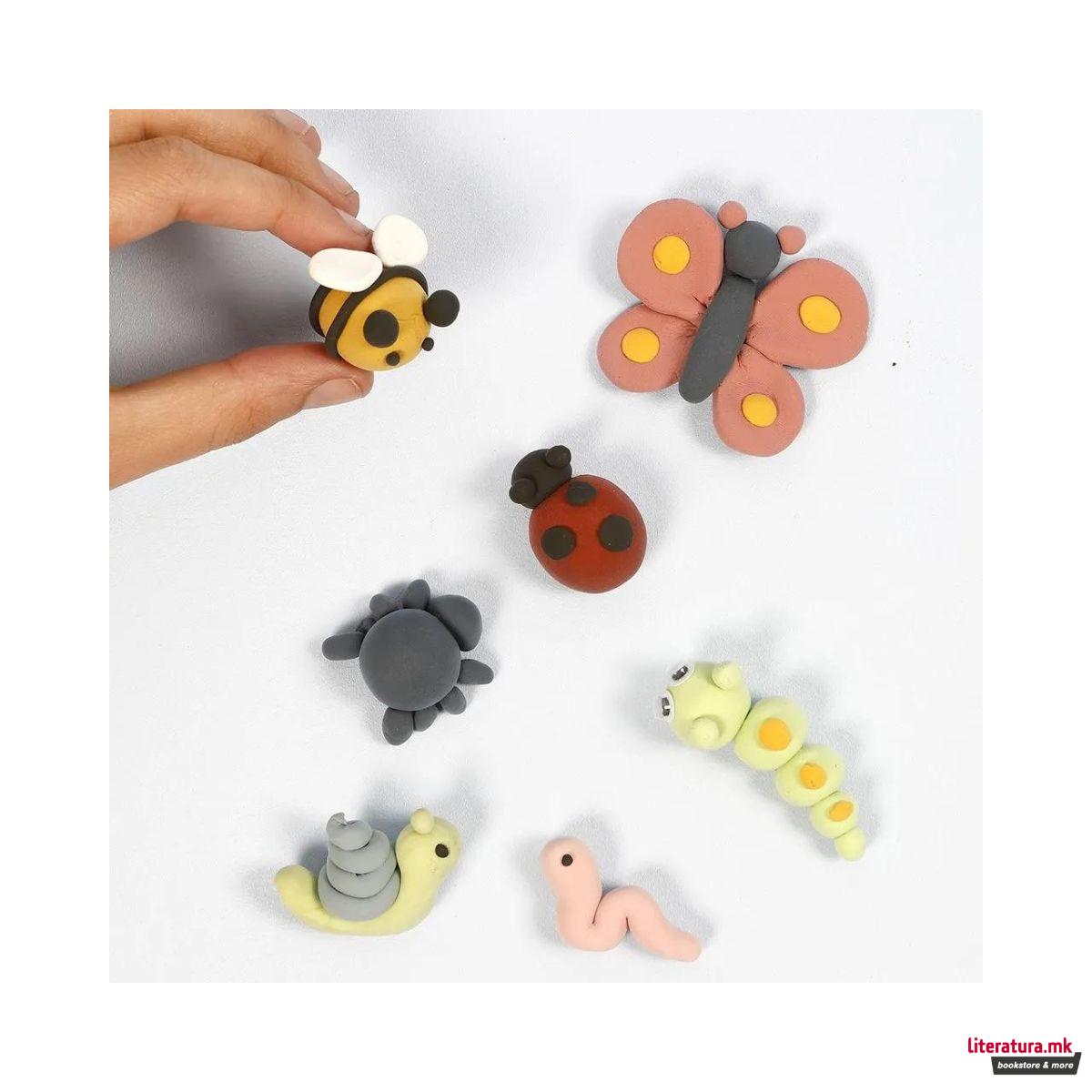 Мини сет за изработка со глина, Bugs 