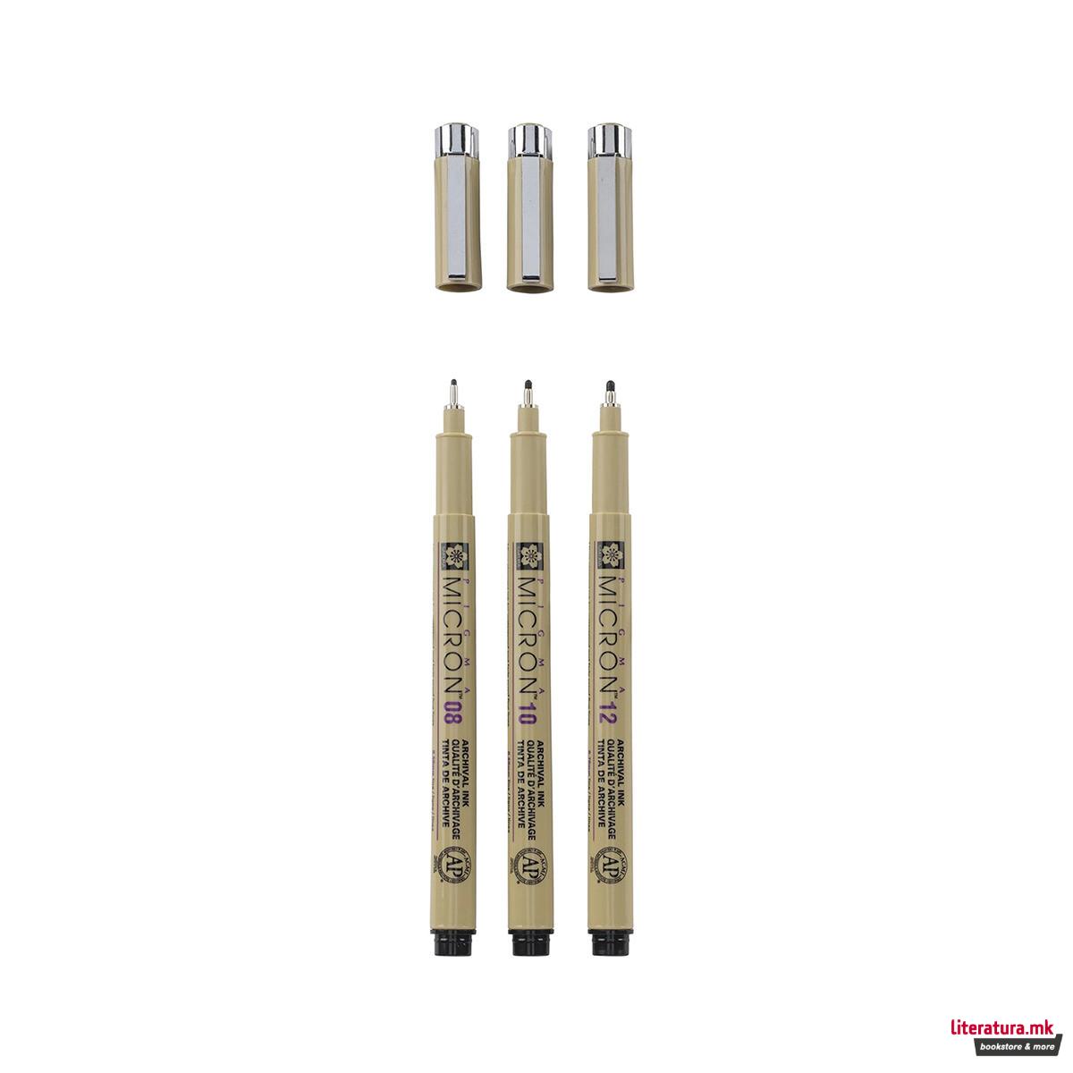 Сет фајнлајнери, Sakura - Pigma Micron Broad, 1/3 