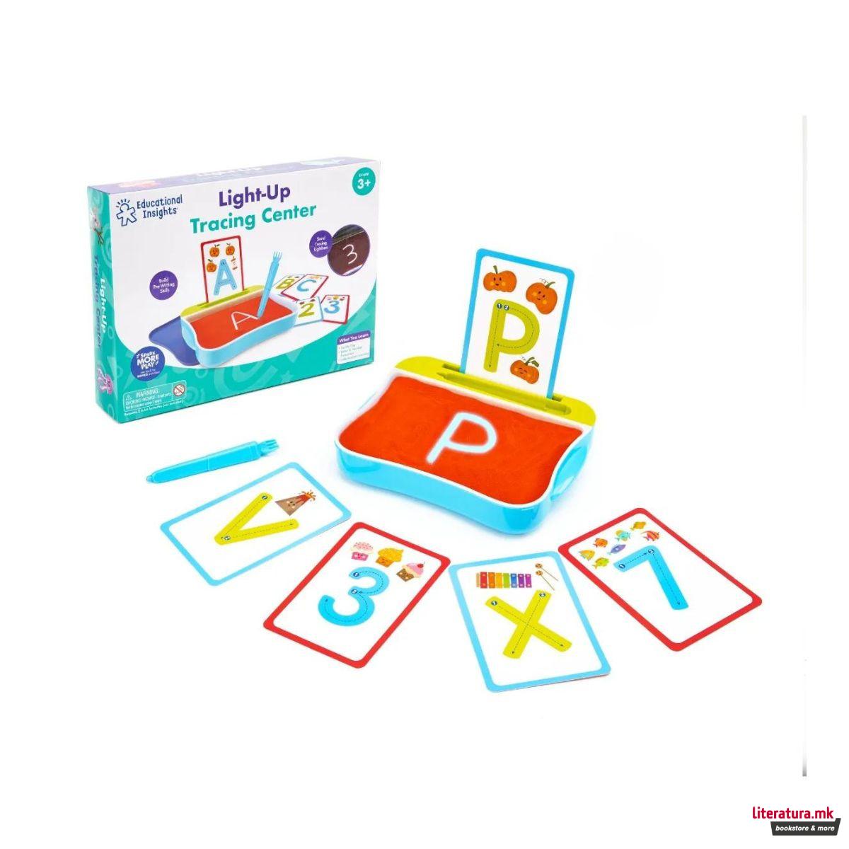Табла со песок за пишување букви, Light-Up Tracing Center 