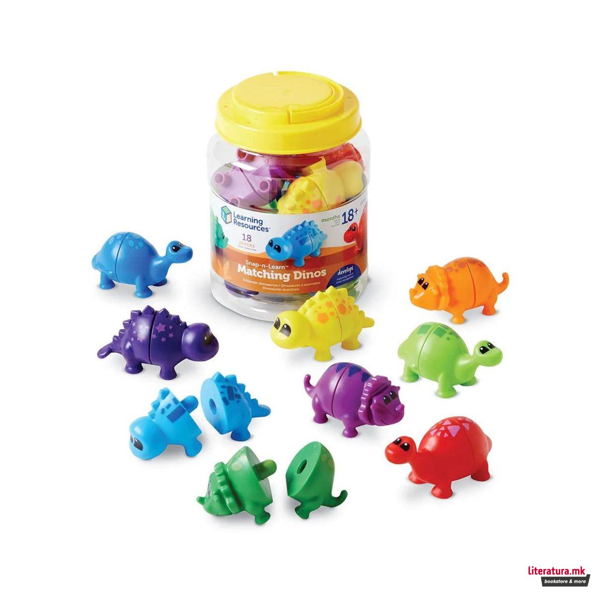 Сет едукативни фигури, Snap-n-Learn™ Matching Dinos 