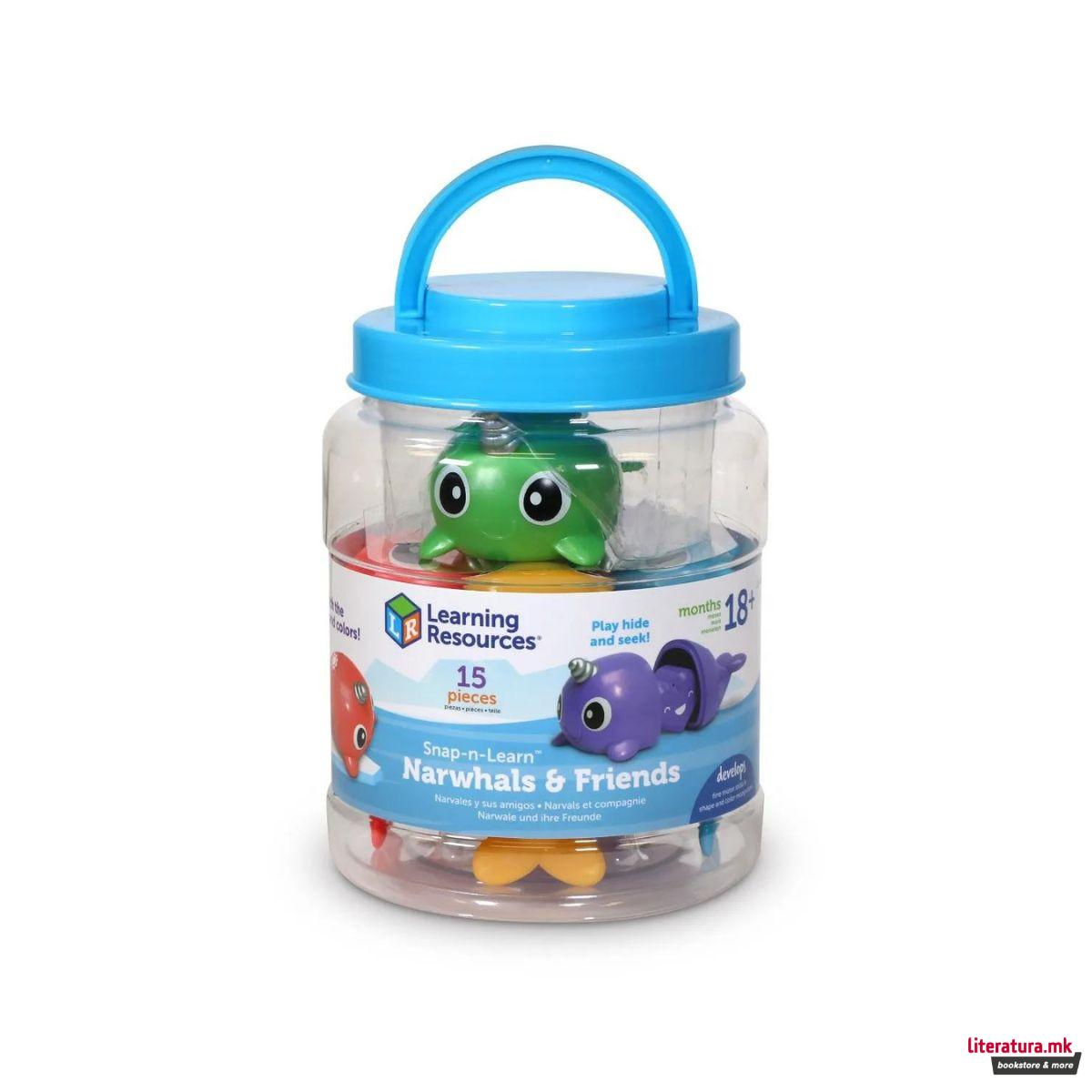 Сет едукативни фигури, Snap-n-Learn™ Narwhals & Friends 