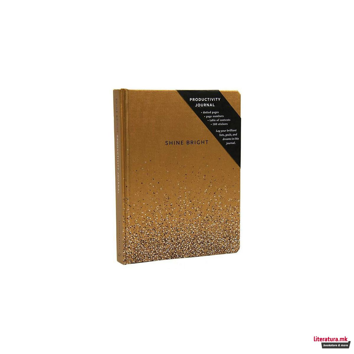 Shine Bright Productivity Journal, Gold 