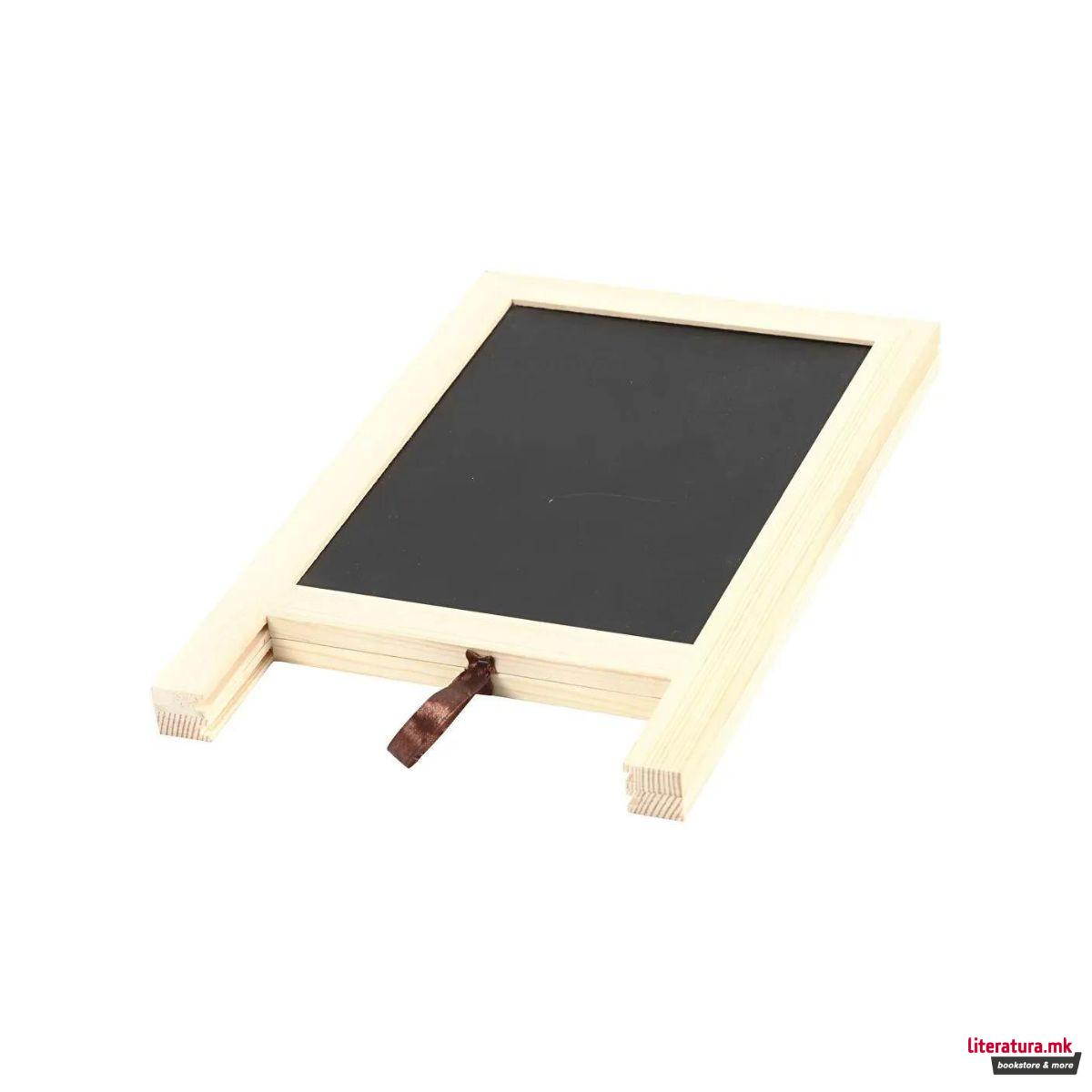 Црна табла за пишување, 19 x 30 cm 