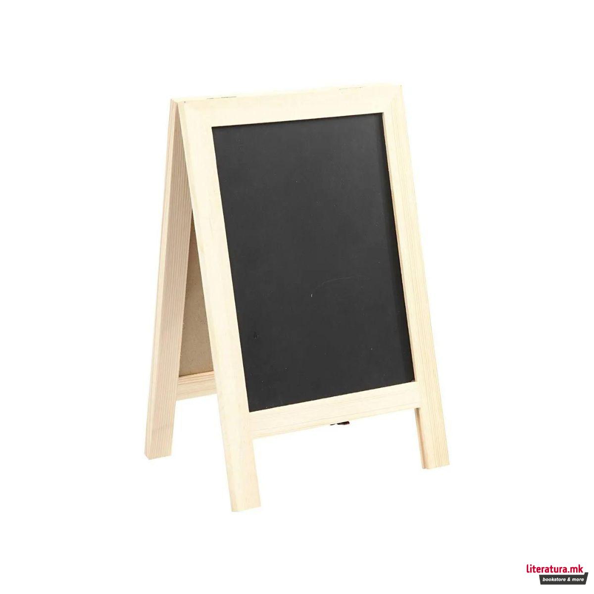 Црна табла за пишување, 19 x 30 cm 