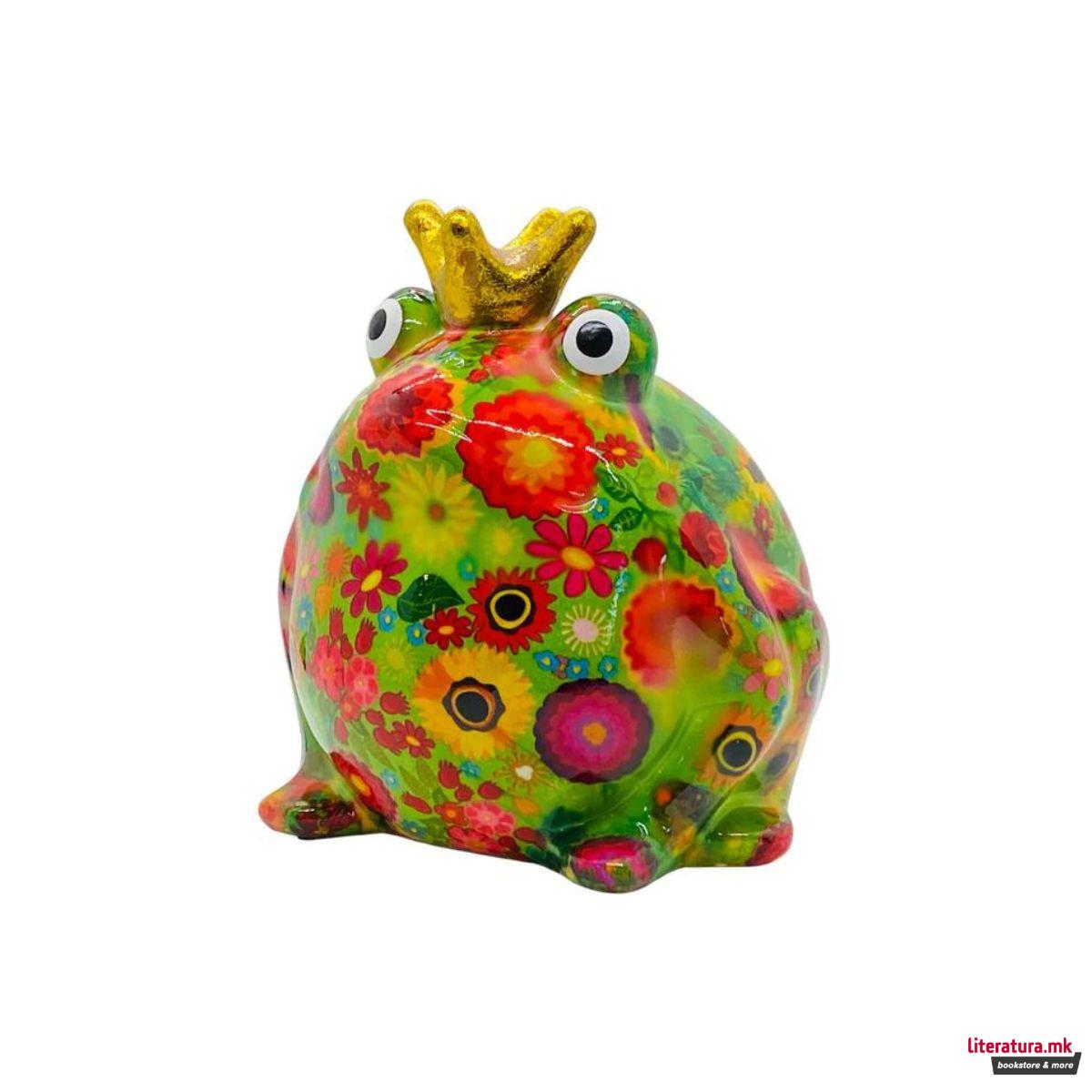 Касичка за пари, Freddy, зелена со цветчиња, М