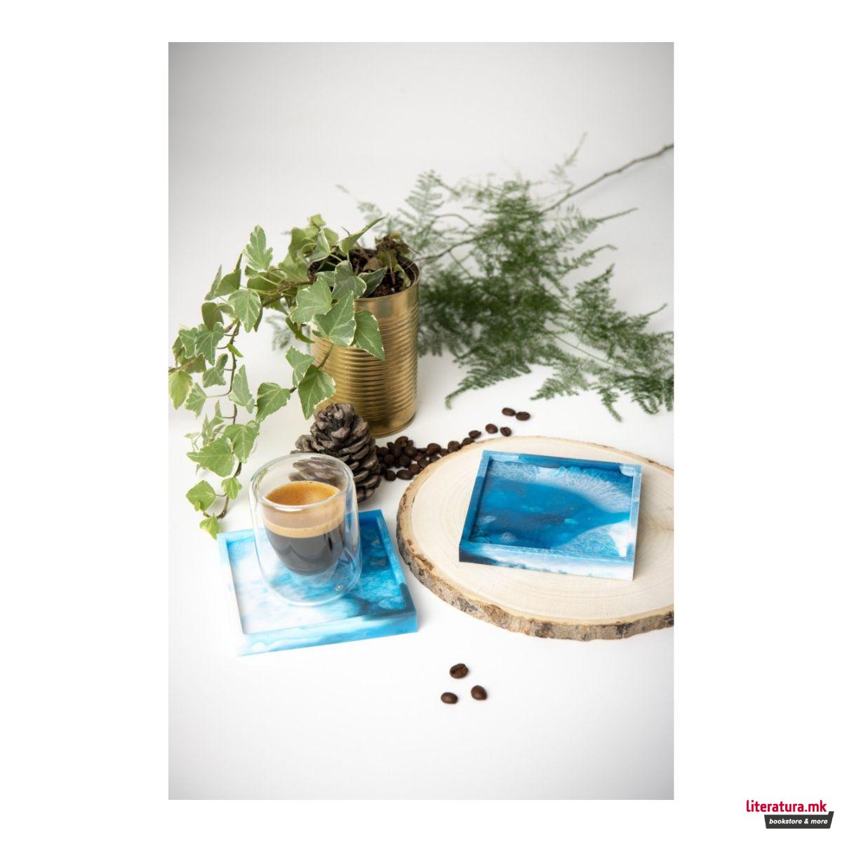 Силиконски модли за изработка на подметачи - квадратни, Gedeo, 15 x 15 cm, 1/2 