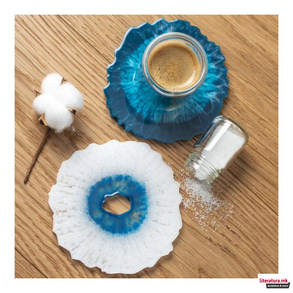 Силиконски модли за изработка на подметачи - геоди, Gedeo, 13 x 13 cm, 1/4 