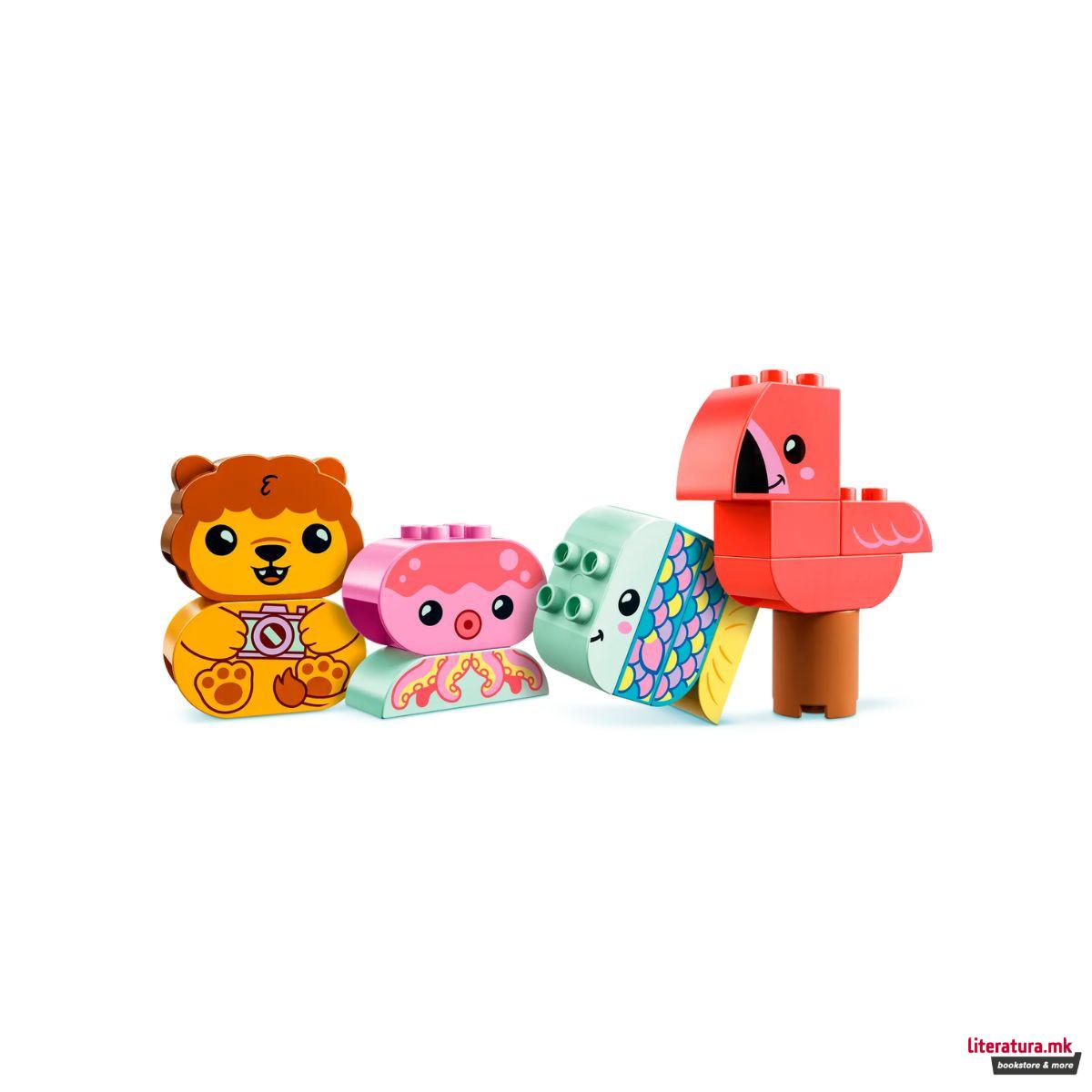 Сет коцки за во бања, Duplo, Bathtime Fun: Floating Animal Island 