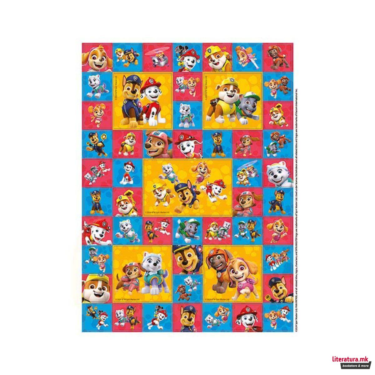 Боенка со 100 холограмски стикери - Paw Patrol 2 