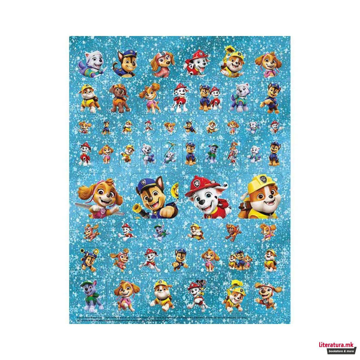Боенка со 100 металик стикери Paw Patrol 