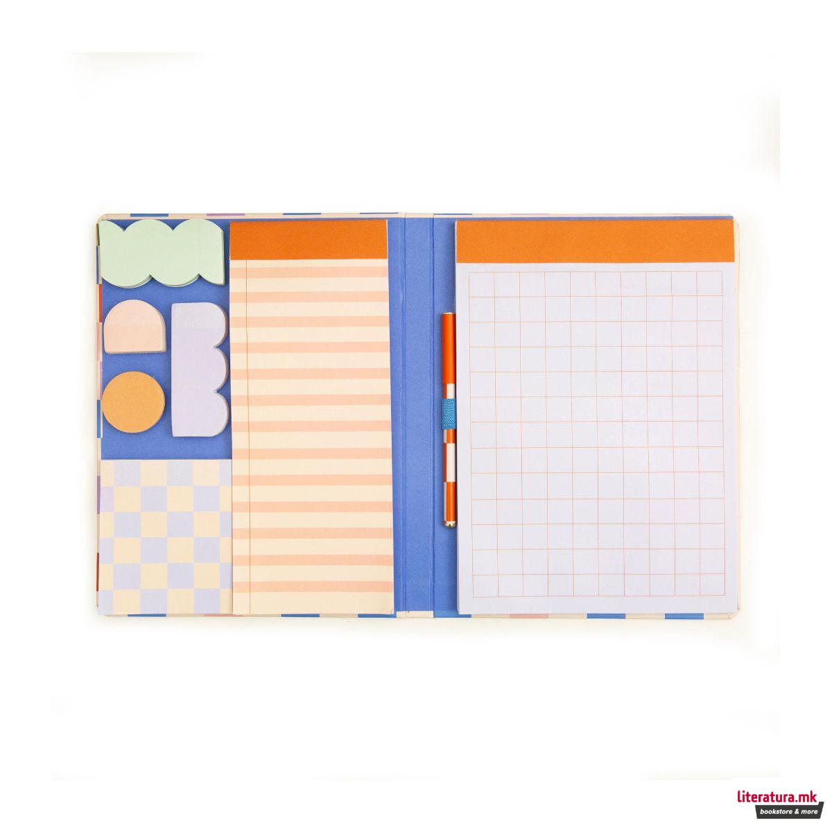 Мемо сет - Нотес со мемо ливчиња и пенкало, Inkerie