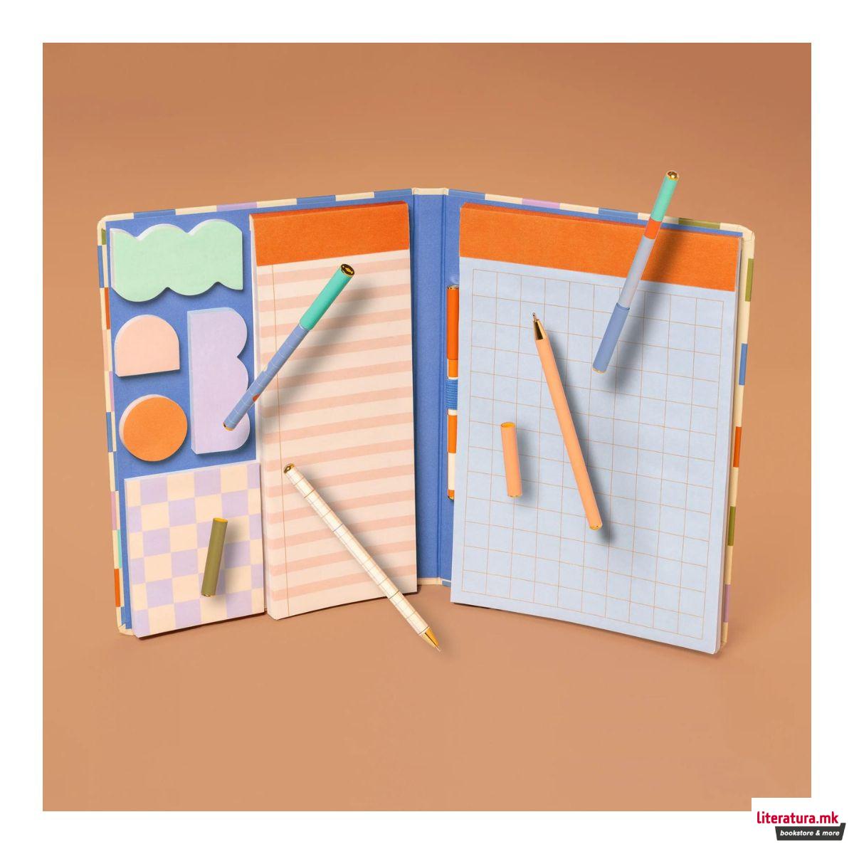 Мемо сет - Нотес со мемо ливчиња и пенкало, Inkerie