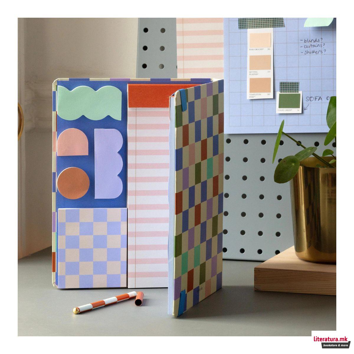 Мемо сет - Нотес со мемо ливчиња и пенкало, Inkerie