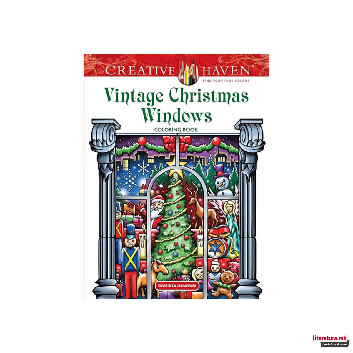 Creative Haven Vintage Christmas Windows Coloring Book 