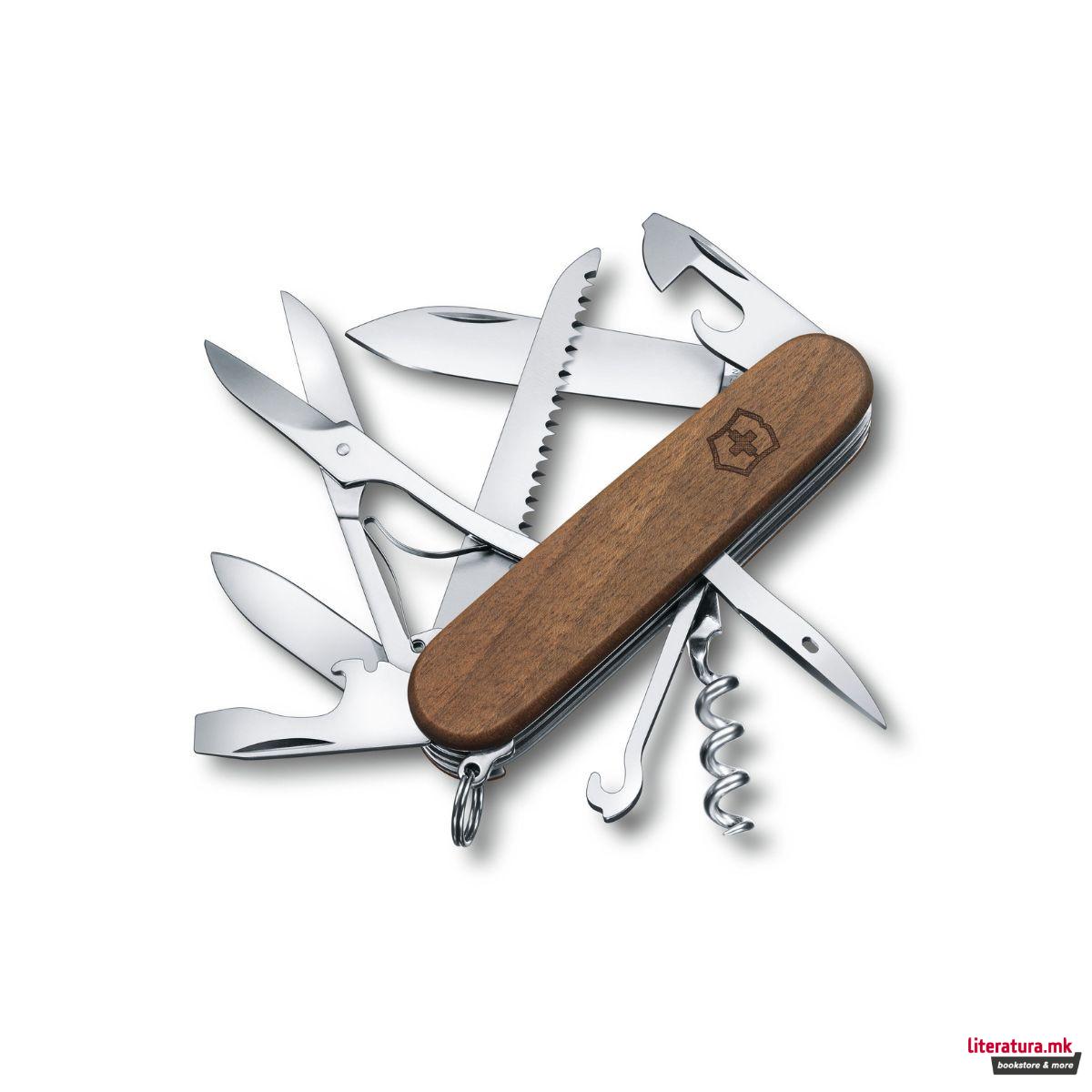 Џебно ноже - мултифункционално, Victorinox, Huntsman - Wood, 91mm