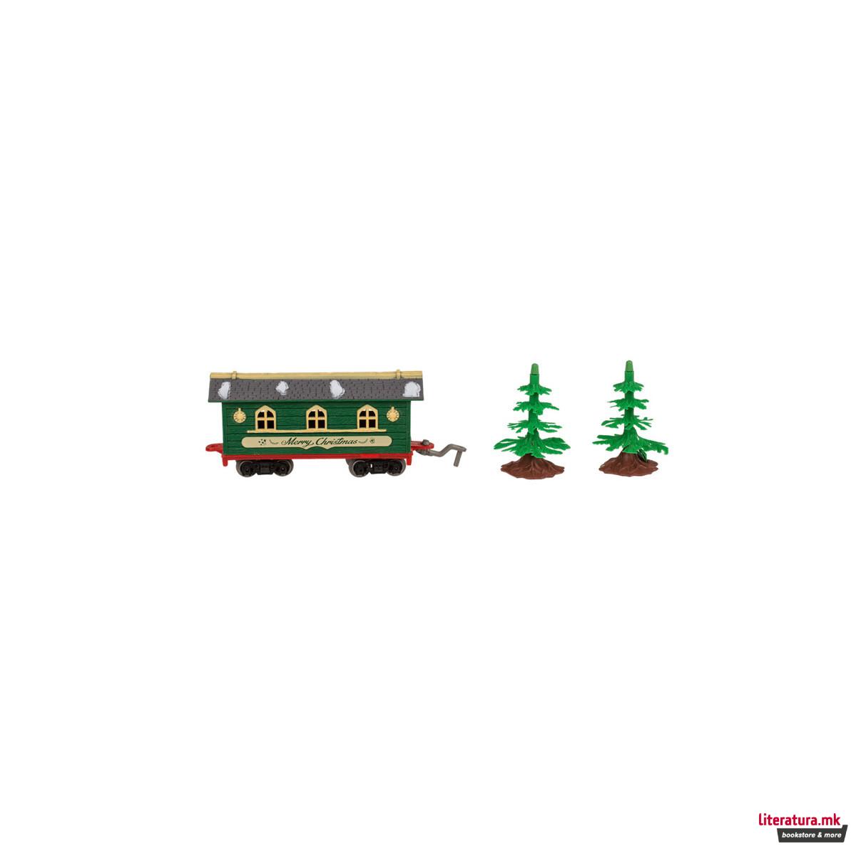 Божиќен воз-играчка + шини, со звук и светла 