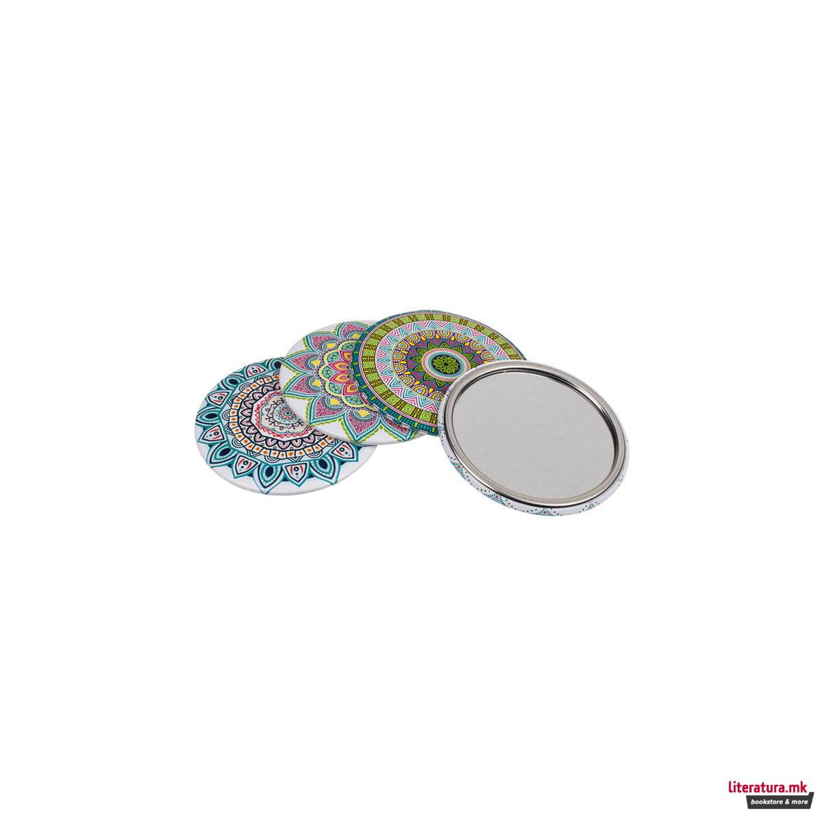 Џебно огледалце - Mandala, Ø7 cm, 4 дизајни 