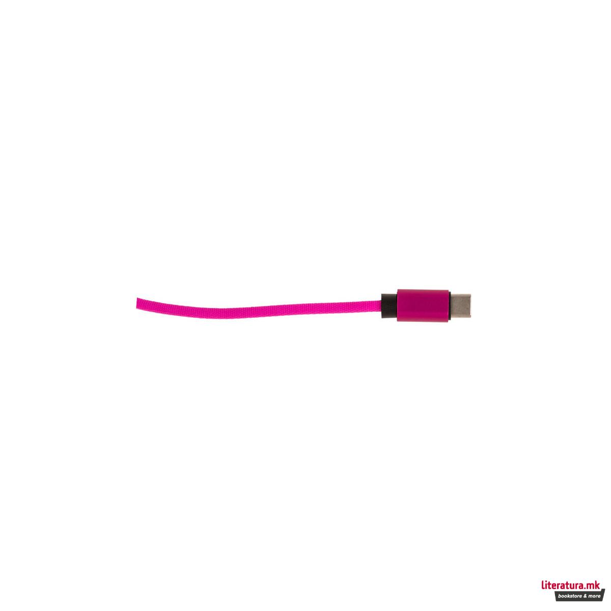 USB кабел за различни уреди - Rainbow (iPhone/Type C/Micro), 1 m 