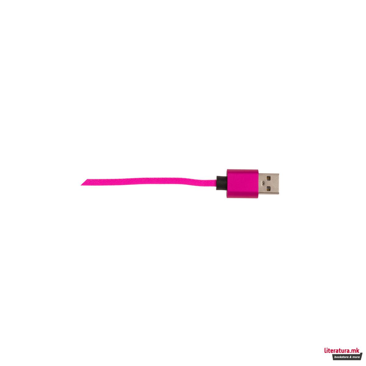 USB кабел за различни уреди - Rainbow (iPhone/Type C/Micro), 1 m 