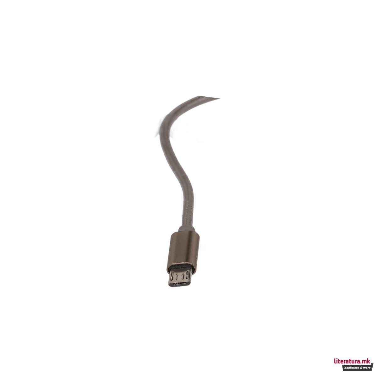 USB кабел за различни уреди - Rainbow (iPhone/Type C/Micro), 1 m, 4 бои 