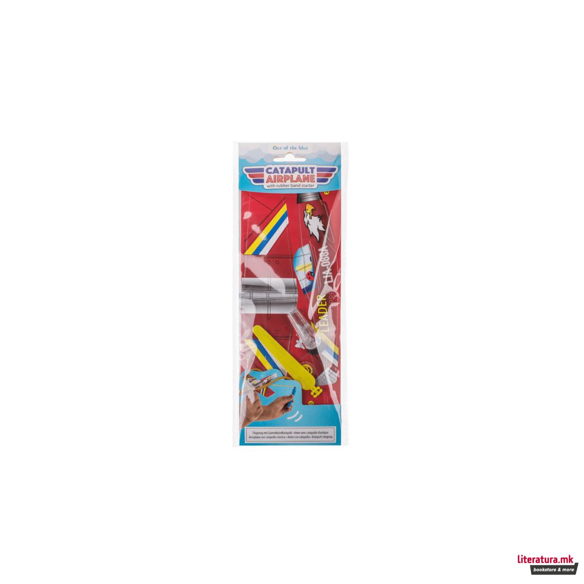 Играчка авионче со ластик за фрлање, 20 цм, 8 дизајни 