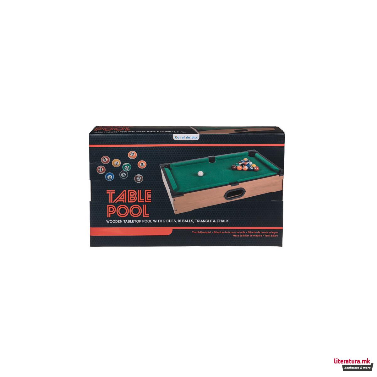 Дрвен сет за билјард за на маса 