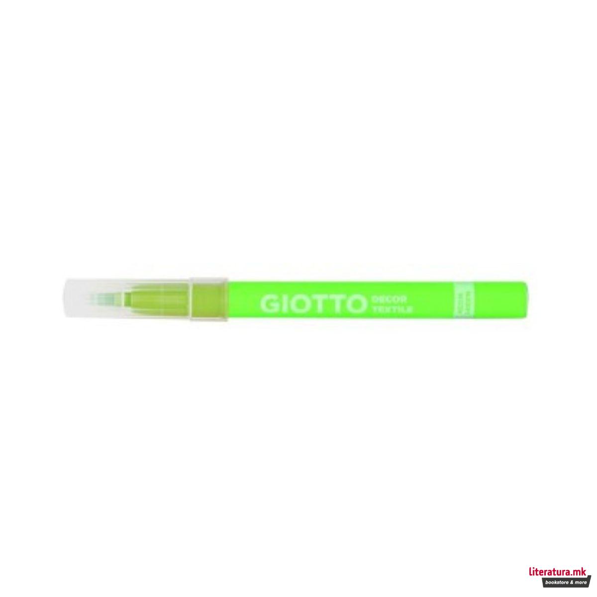 Маркер за текстил, Giotto Decor - неонско зелен 