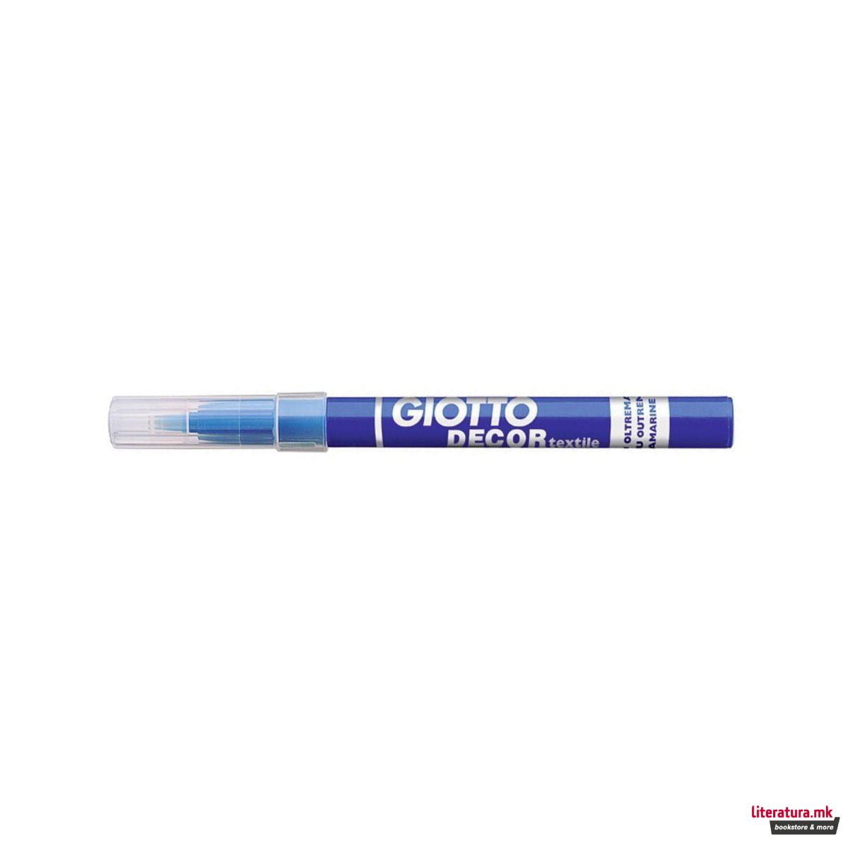 Маркер за текстил, Giotto Decor - ултрамарин