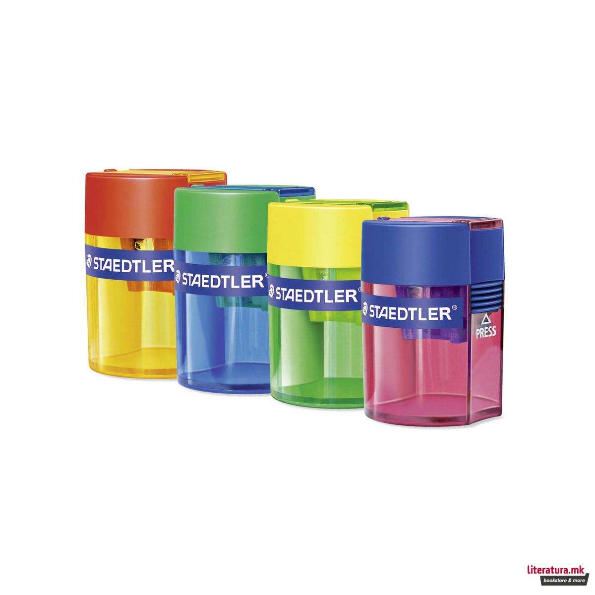 Острилка со контејнер, STAEDTLER® 511 006, 4 бои 