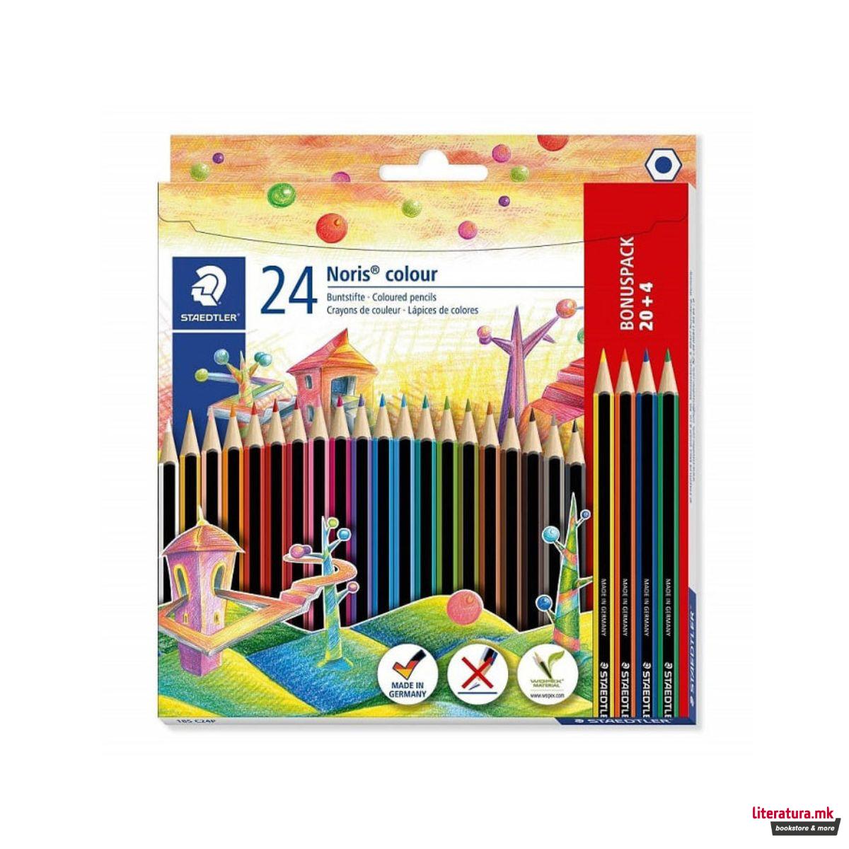 Сет од 20+4 дрвени боици, Noris® colour 