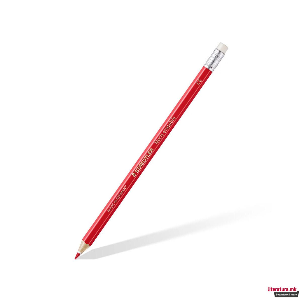 Сет од 24 дрвени боици со гума, Noris® erasable 