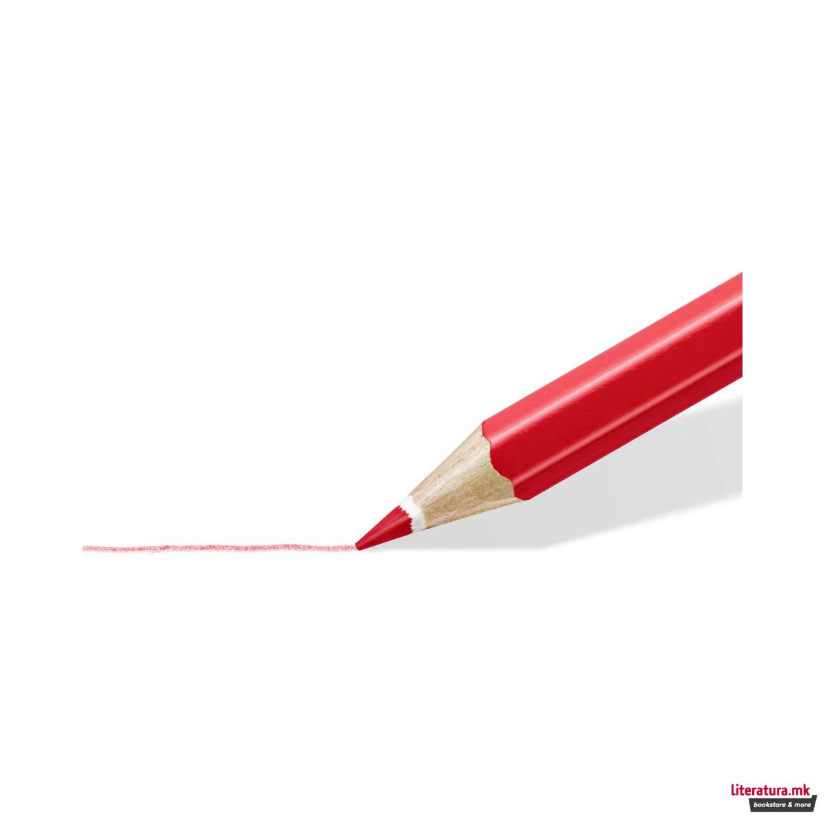 Сет од 24 дрвени боици со гума, Noris® erasable 