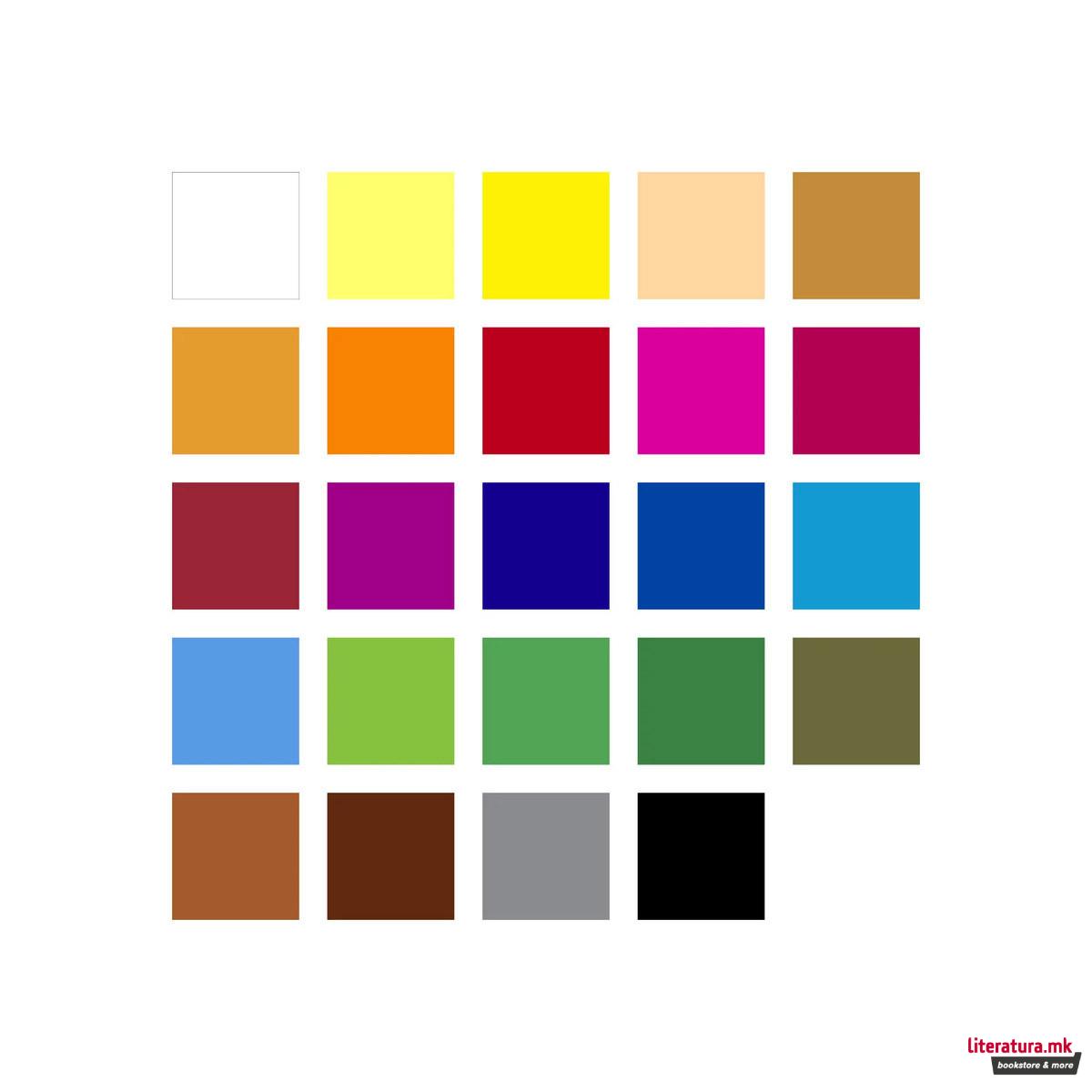 Сет од 24 дрвени боици со гума, Noris® erasable 