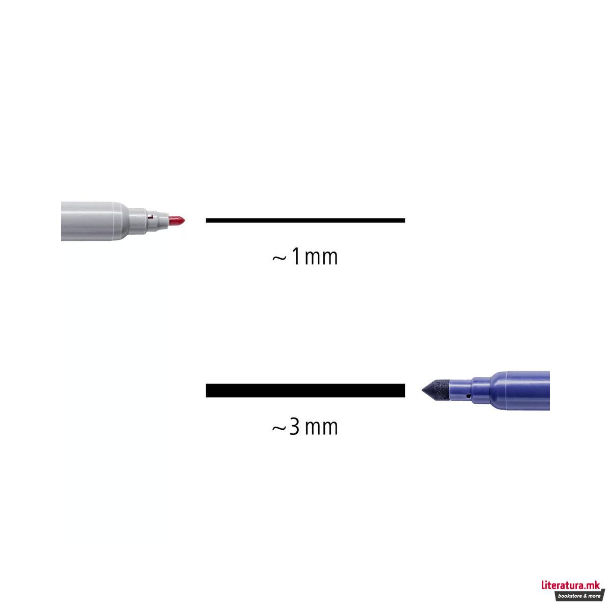 Сет од 10 двострани фломастери, STAEDTLER® 3280 