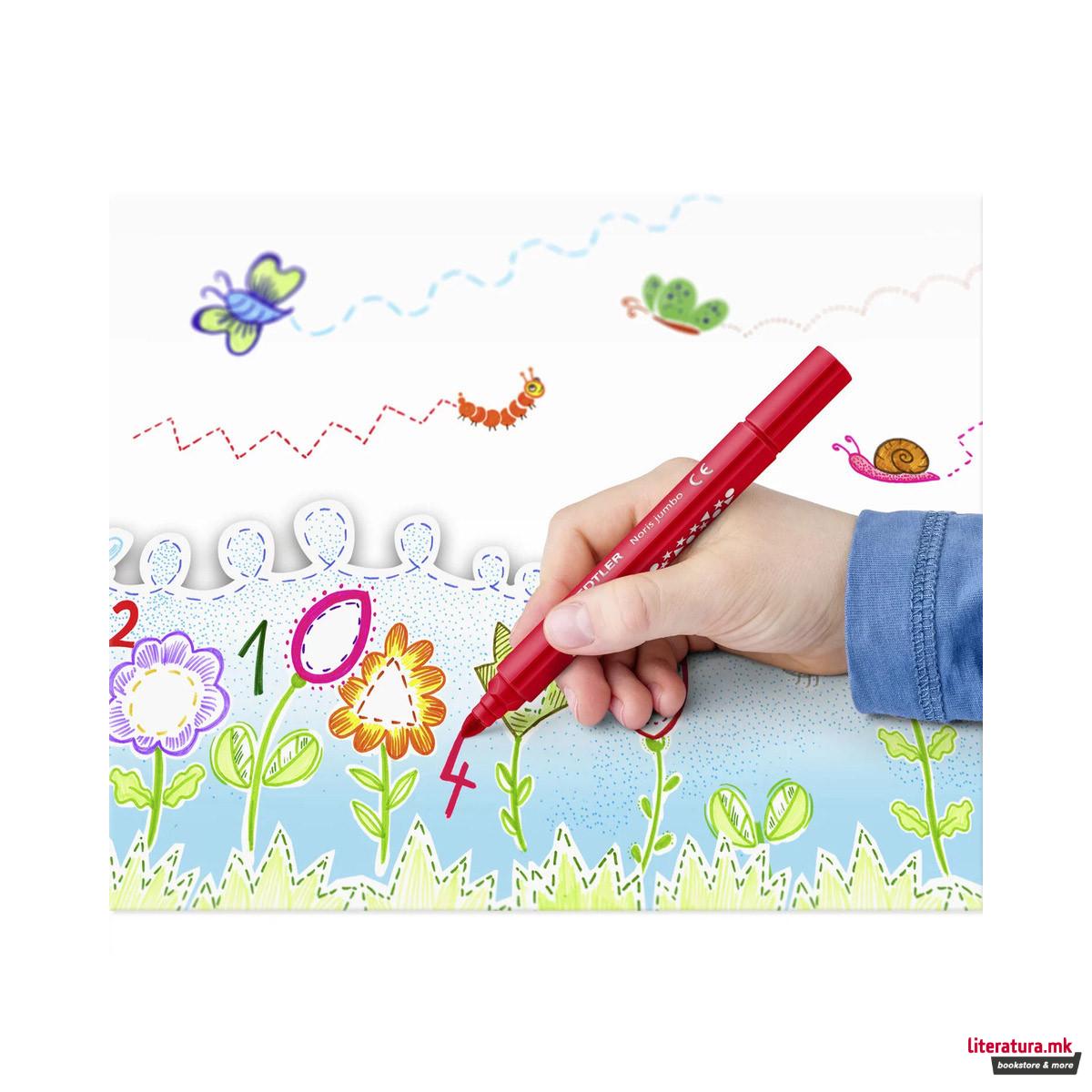 Сет од 12 фломастери, Noris® jumbo 