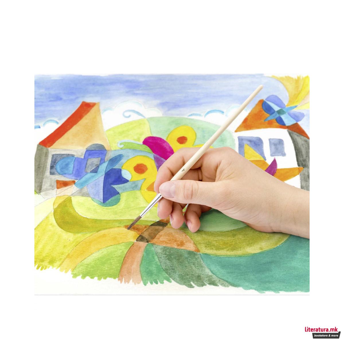 Сет од 12 водени боици + четка + бела боја, Noris® 888 