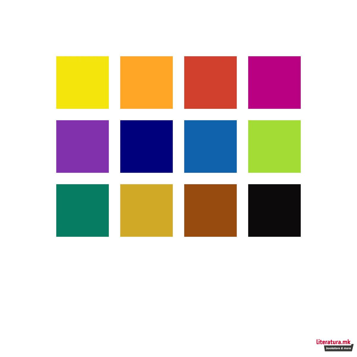 Сет од 12 водени боици + четка + бела боја, Noris® 888 