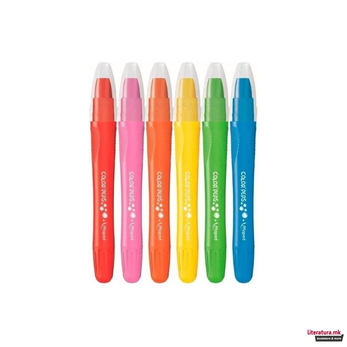 Сет од 6 гел креони, Color'Peps Gel 