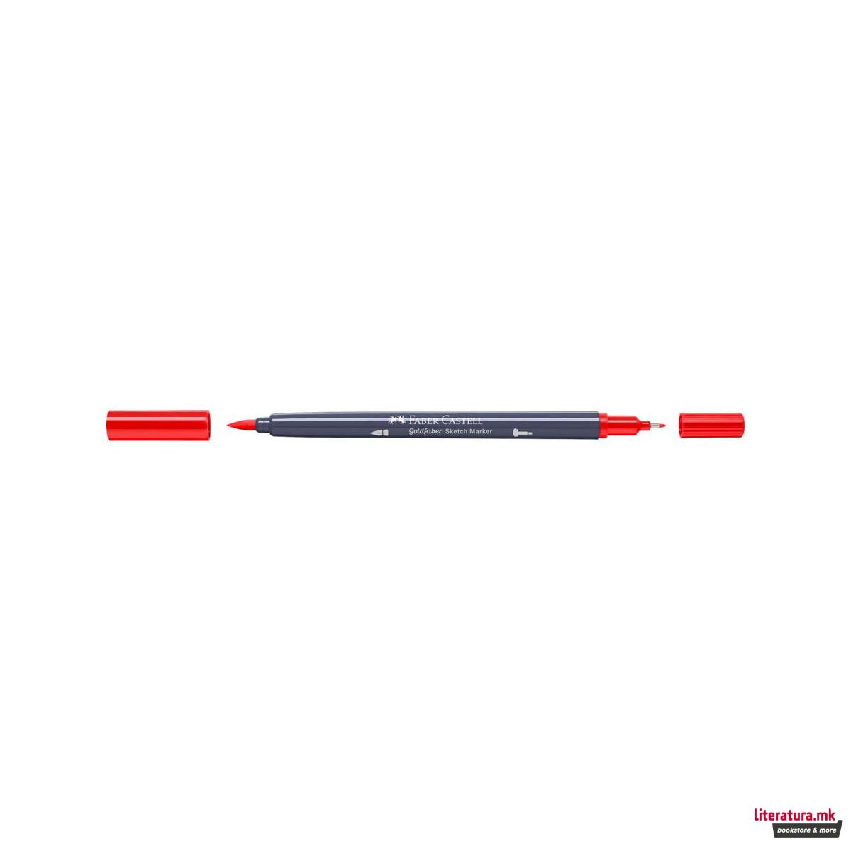 Двостран скеч маркер, Goldfaber - Scarlet Red
