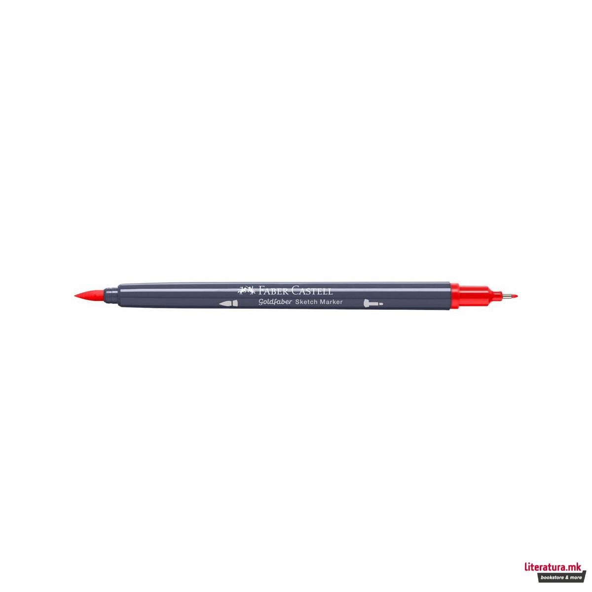 Двостран скеч маркер, Goldfaber - Scarlet Red