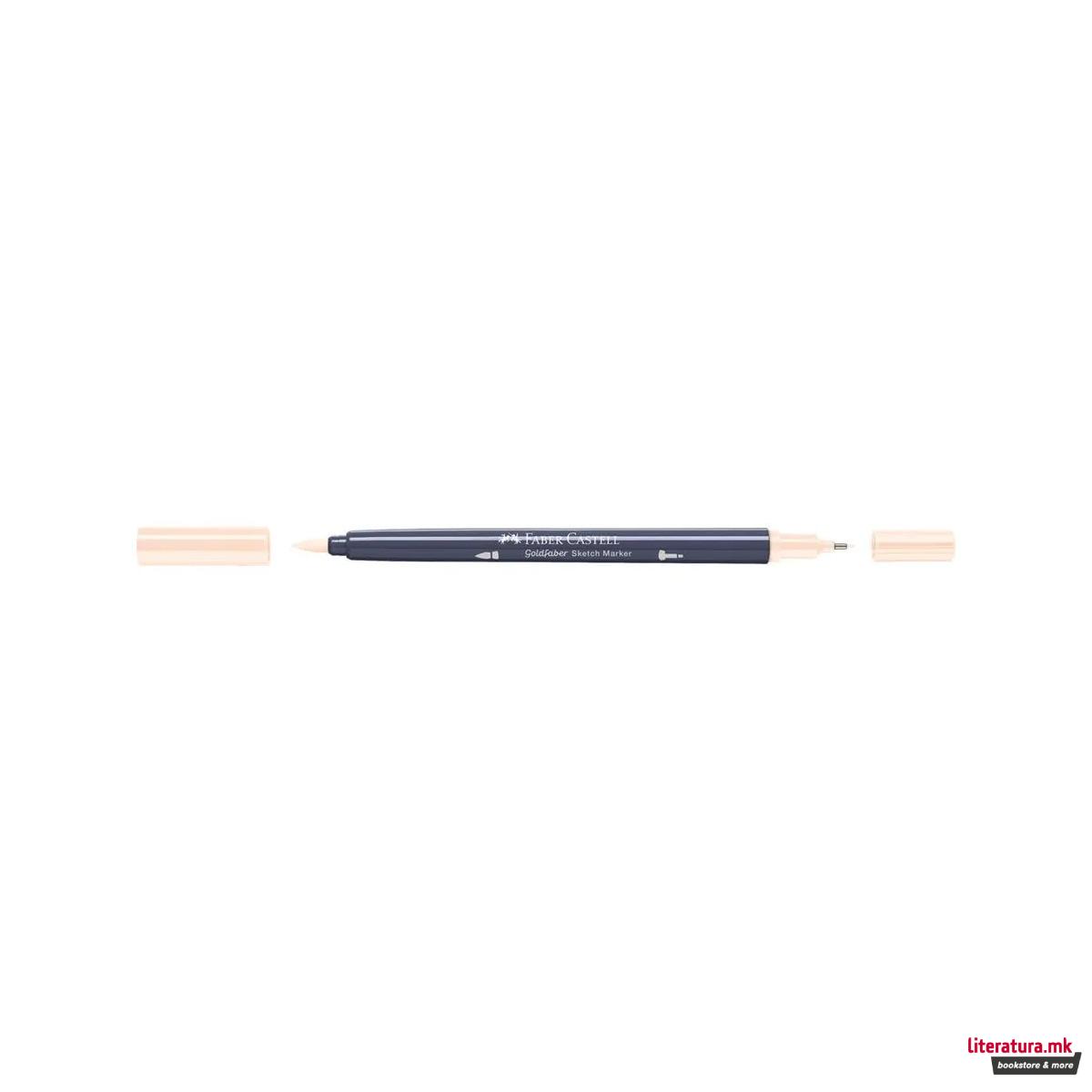 Двостран скеч маркер, Goldfaber - Beige Red 