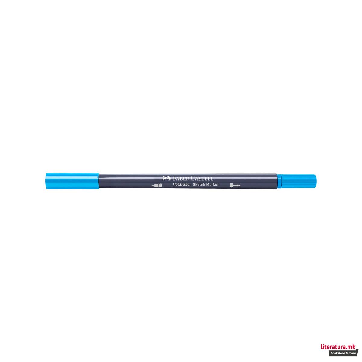 Двостран скеч маркер, Goldfaber - Azure Blue 