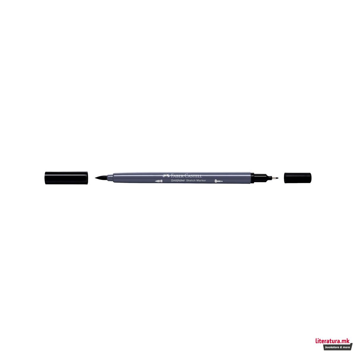 Двостран скеч маркер, Goldfaber - Black 