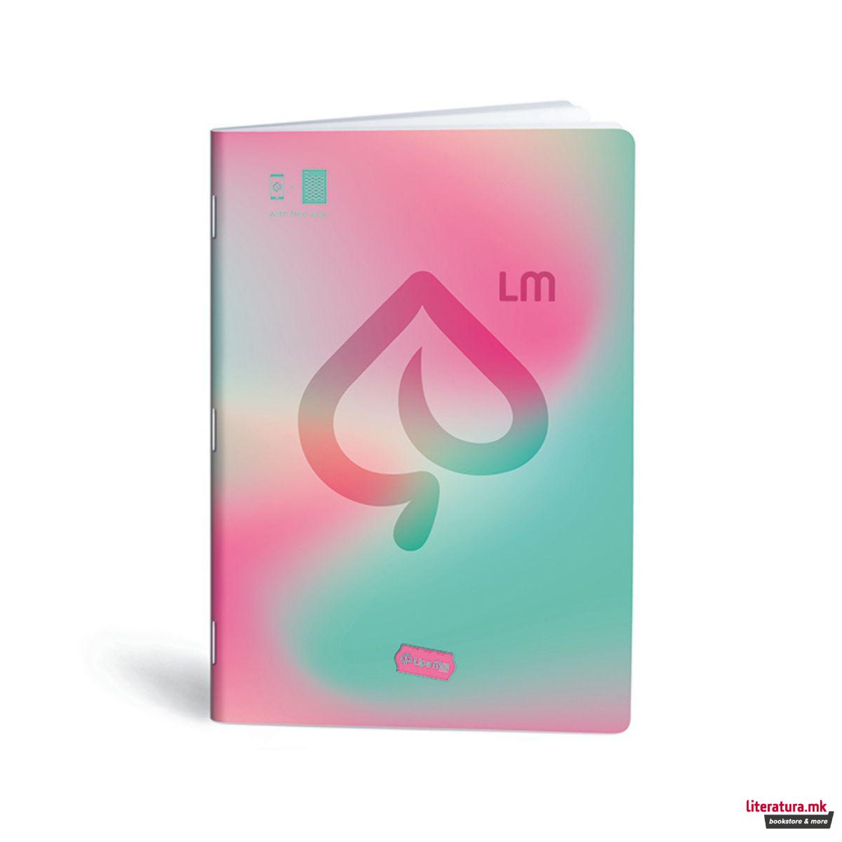 Тетратка, Lipa Mill, Premium - Pastel, A4, коцки 